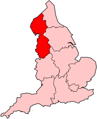 Map of England Northwest